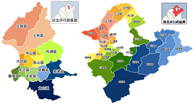 台北市地図 / 新北市地図
